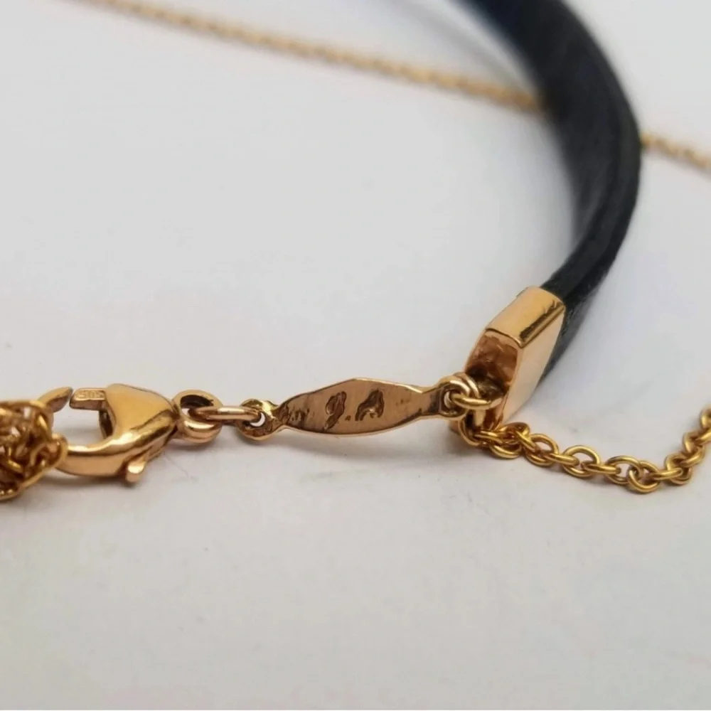 Jacquie Aiche 14k gold chain choker diamonds - Picture 4 of 4